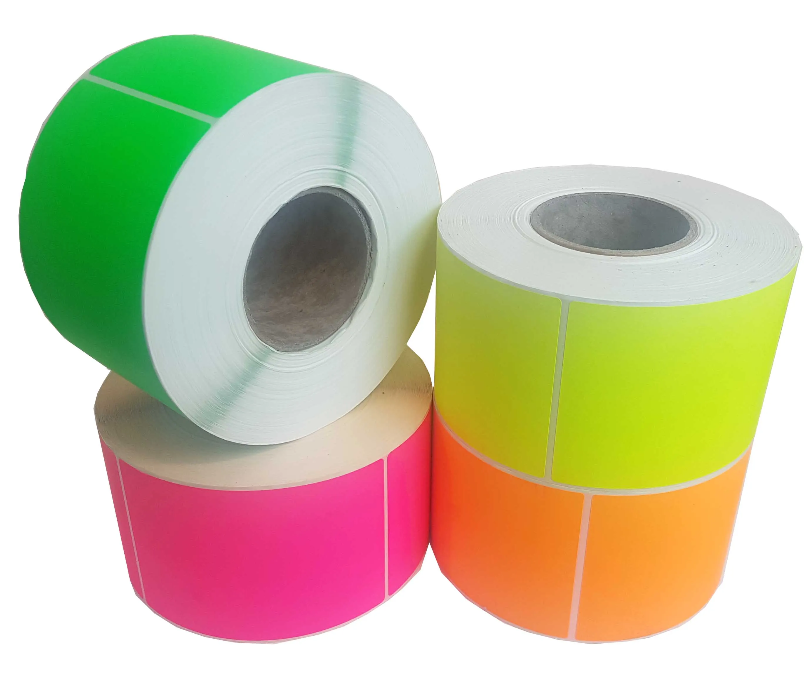 102MM X 150MM FLURO GREEN ROLL 3 INCH CORE  - ROLL 1000