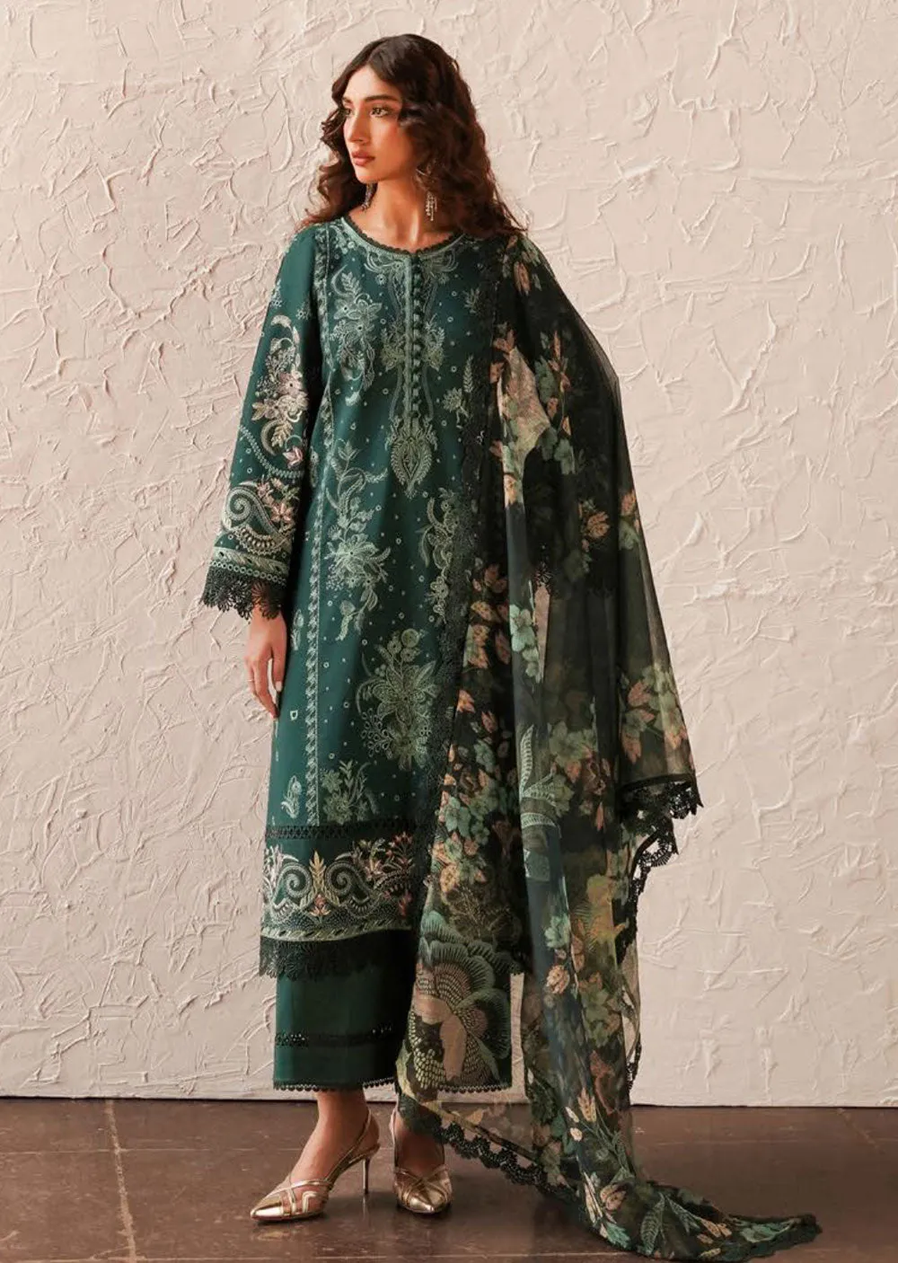AL24V4-04 - VIRIDIAN - Readymade - Chickenkari Lawn Collection by Afrozeh 2024