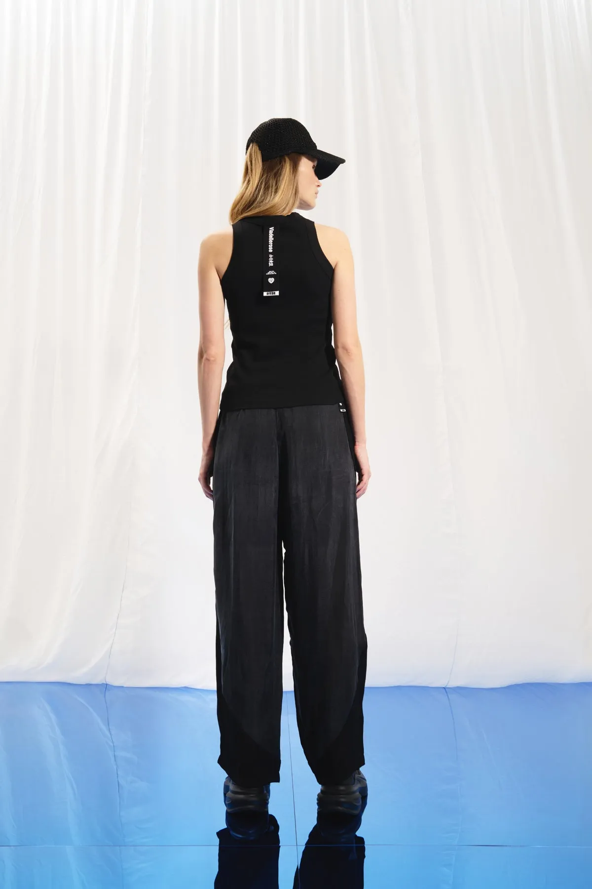 Anthracite Black Flowing Trousers 17208