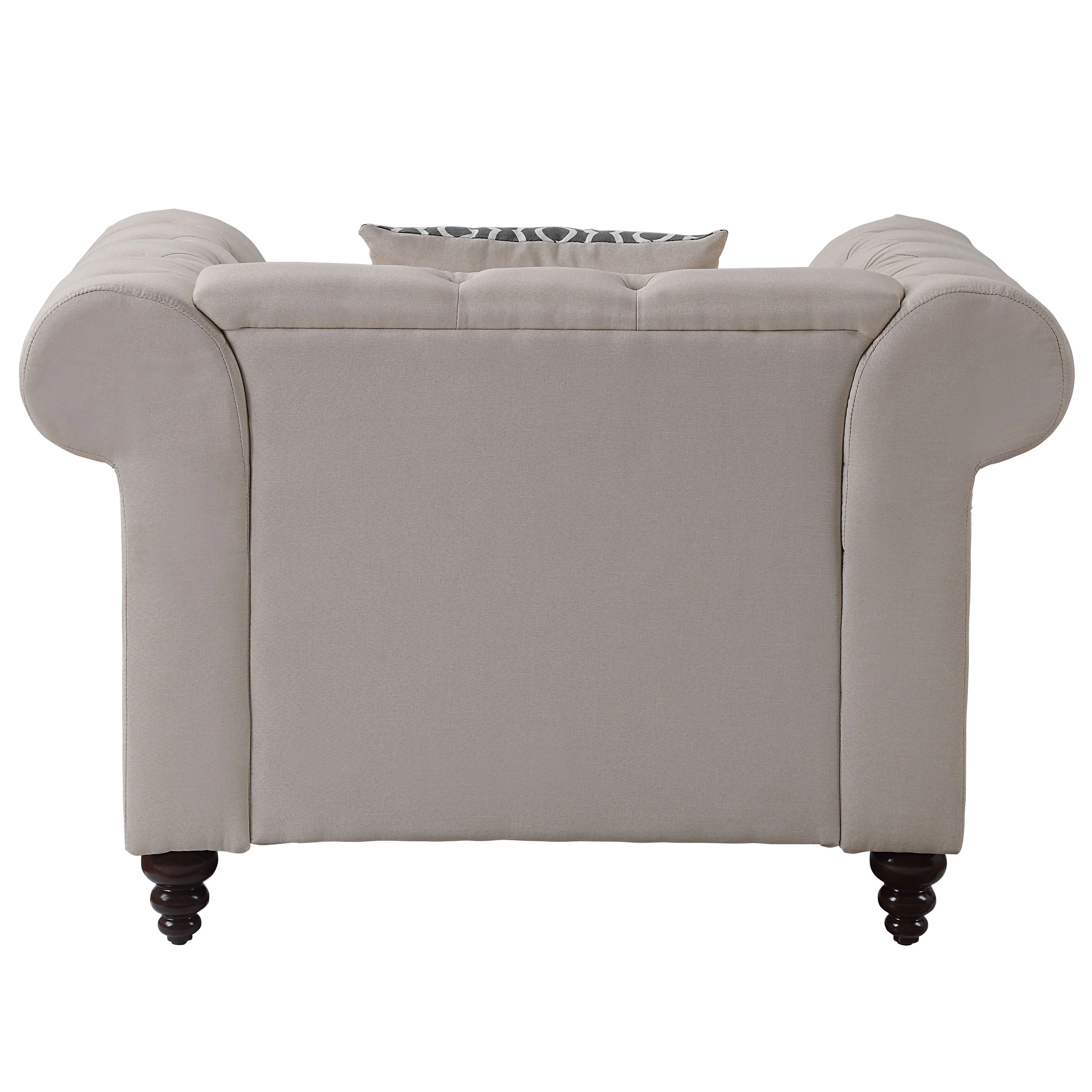 Aurelia - Linen Chair With Pillow - Beige by Couch.com