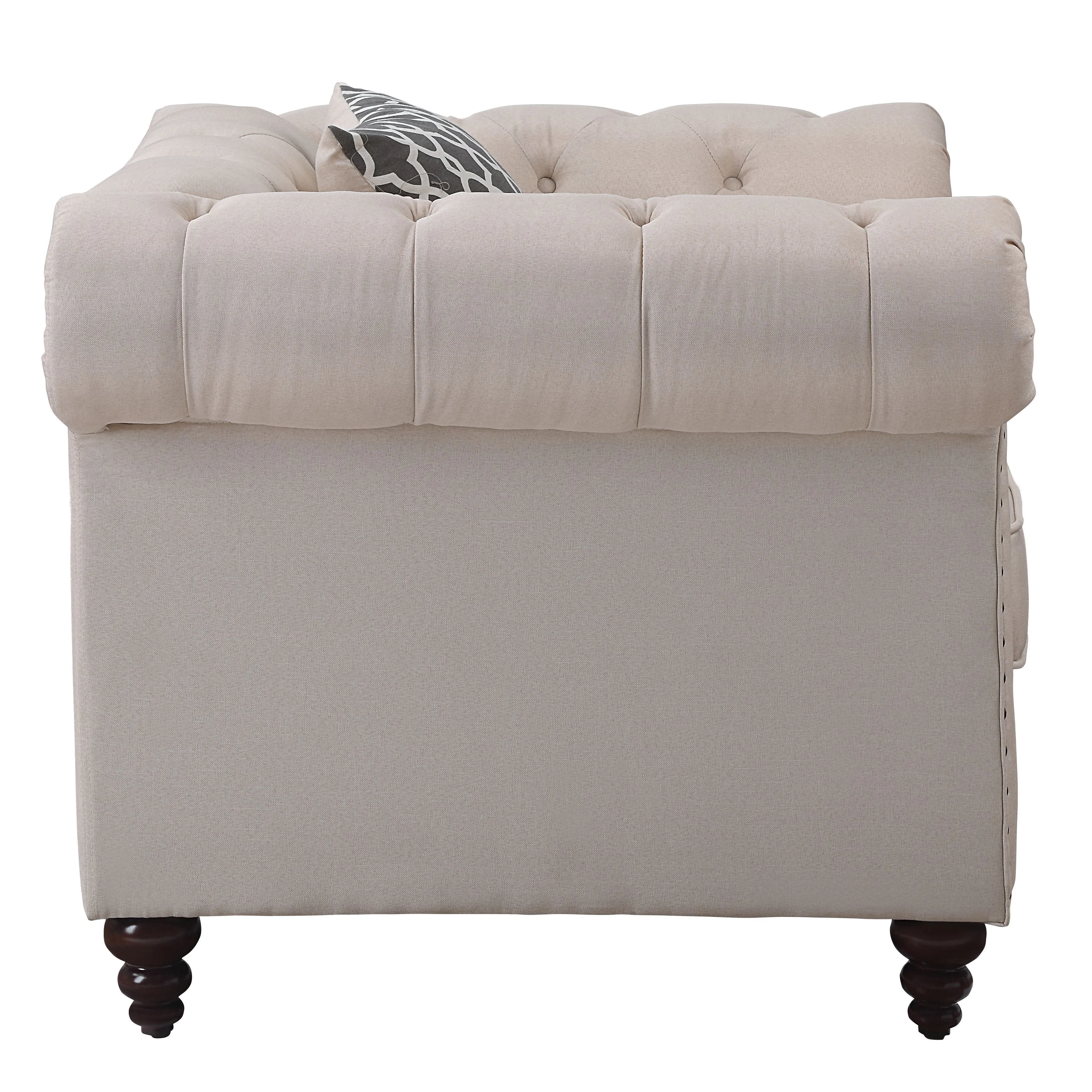 Aurelia - Linen Chair With Pillow - Beige by Couch.com