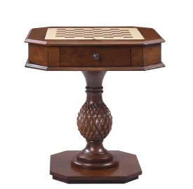 Bishop - Reversible Chess Checker Game Table With Game Tray (Chess Fingures Not Included) - Cherry by Couch.com