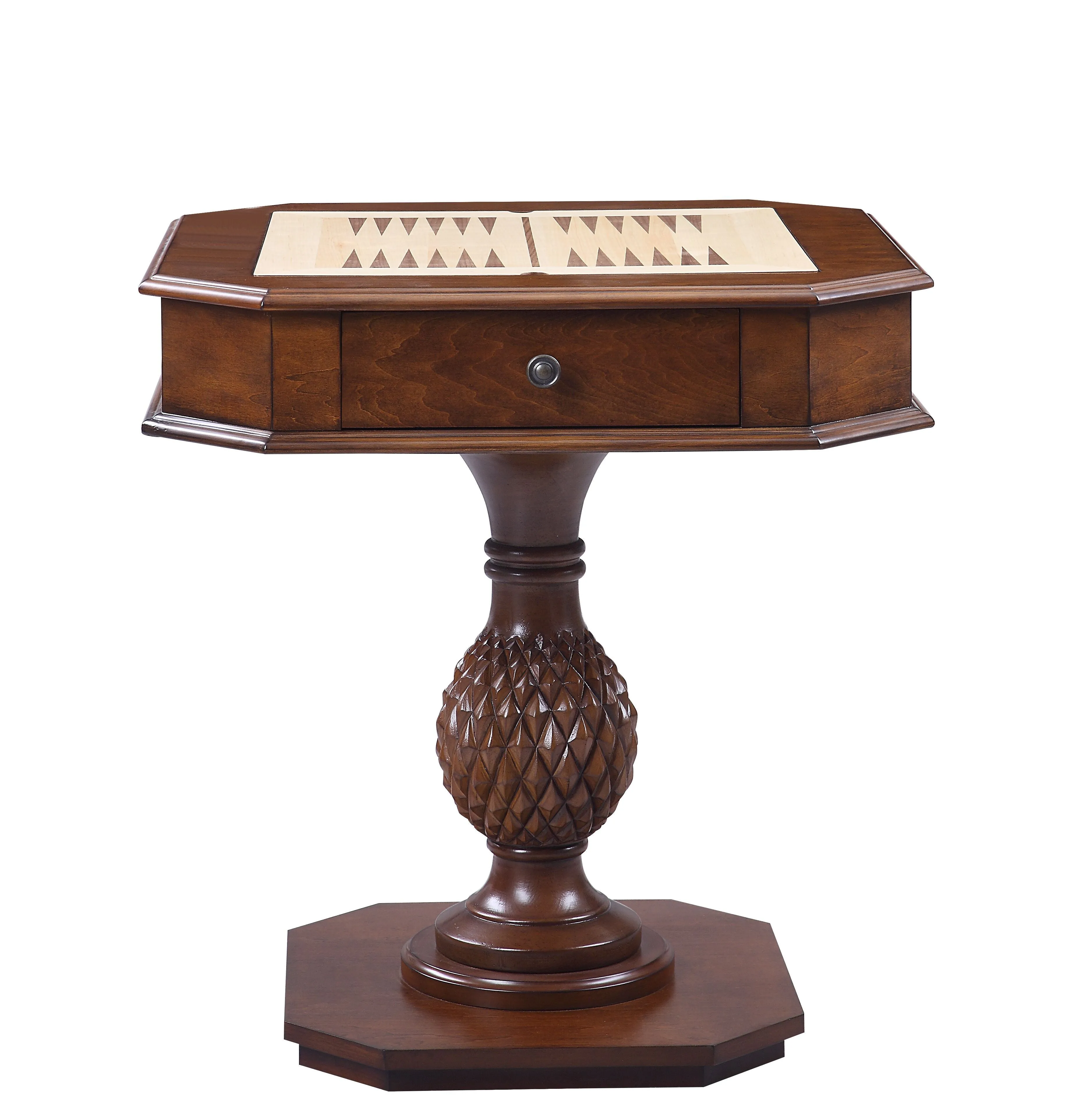 Bishop - Reversible Chess Checker Game Table With Game Tray (Chess Fingures Not Included) - Cherry by Couch.com