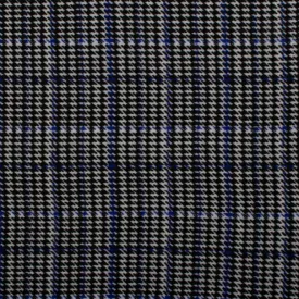 Bubble Crepe Print - Houndstooth - Blue