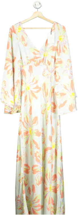By Malina Floral Tie-Back Maxi Dress One Size
