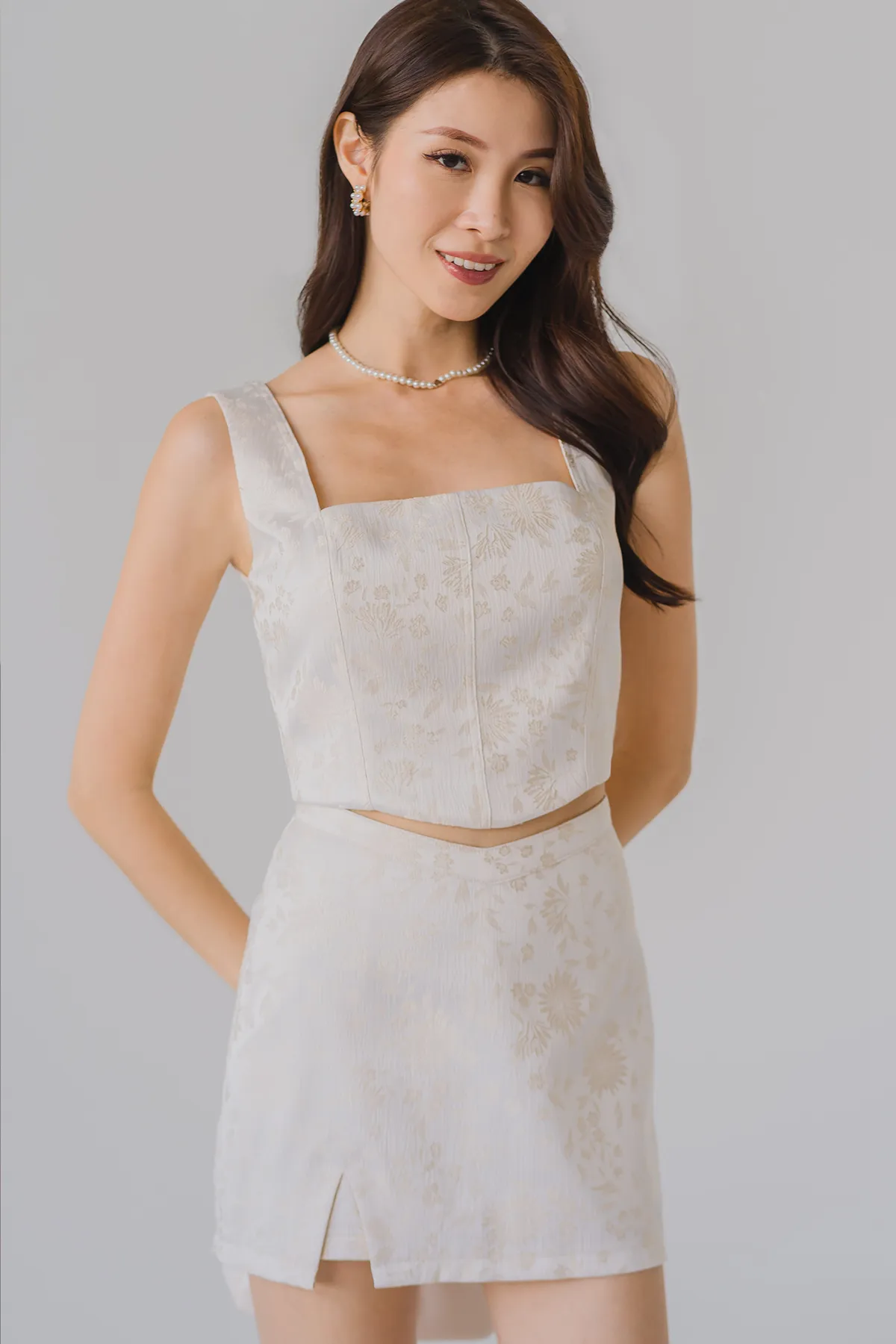 Celestial Embossed Skorts (Pearl)