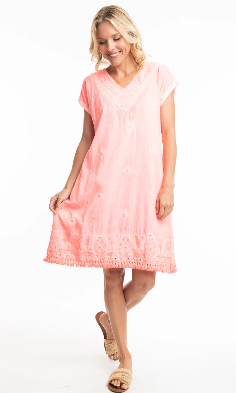 Cotton Dress Cap Sleeve Valerie, More Colours