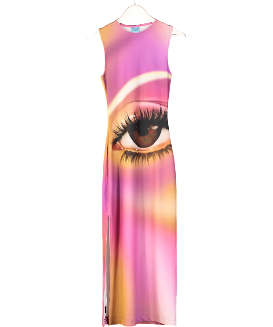 Dandy Purple Eye Maxi Dress UK XS