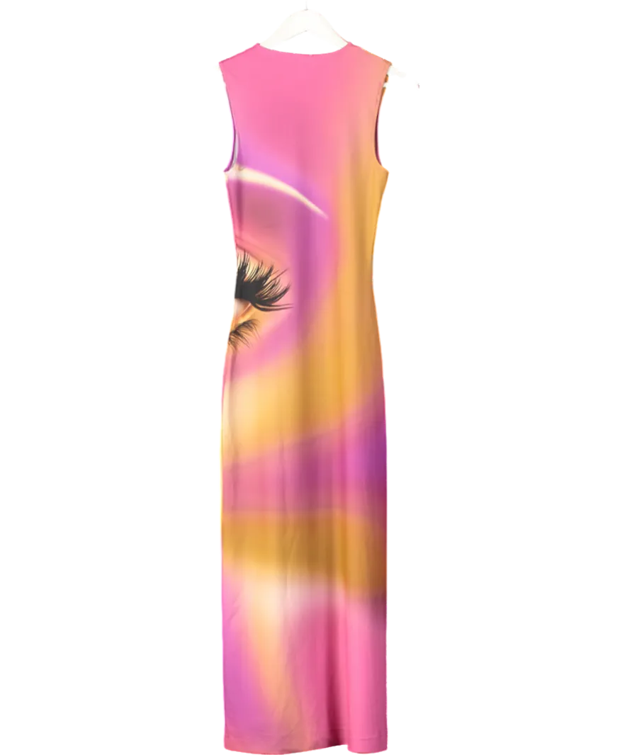 Dandy Purple Eye Maxi Dress UK XS