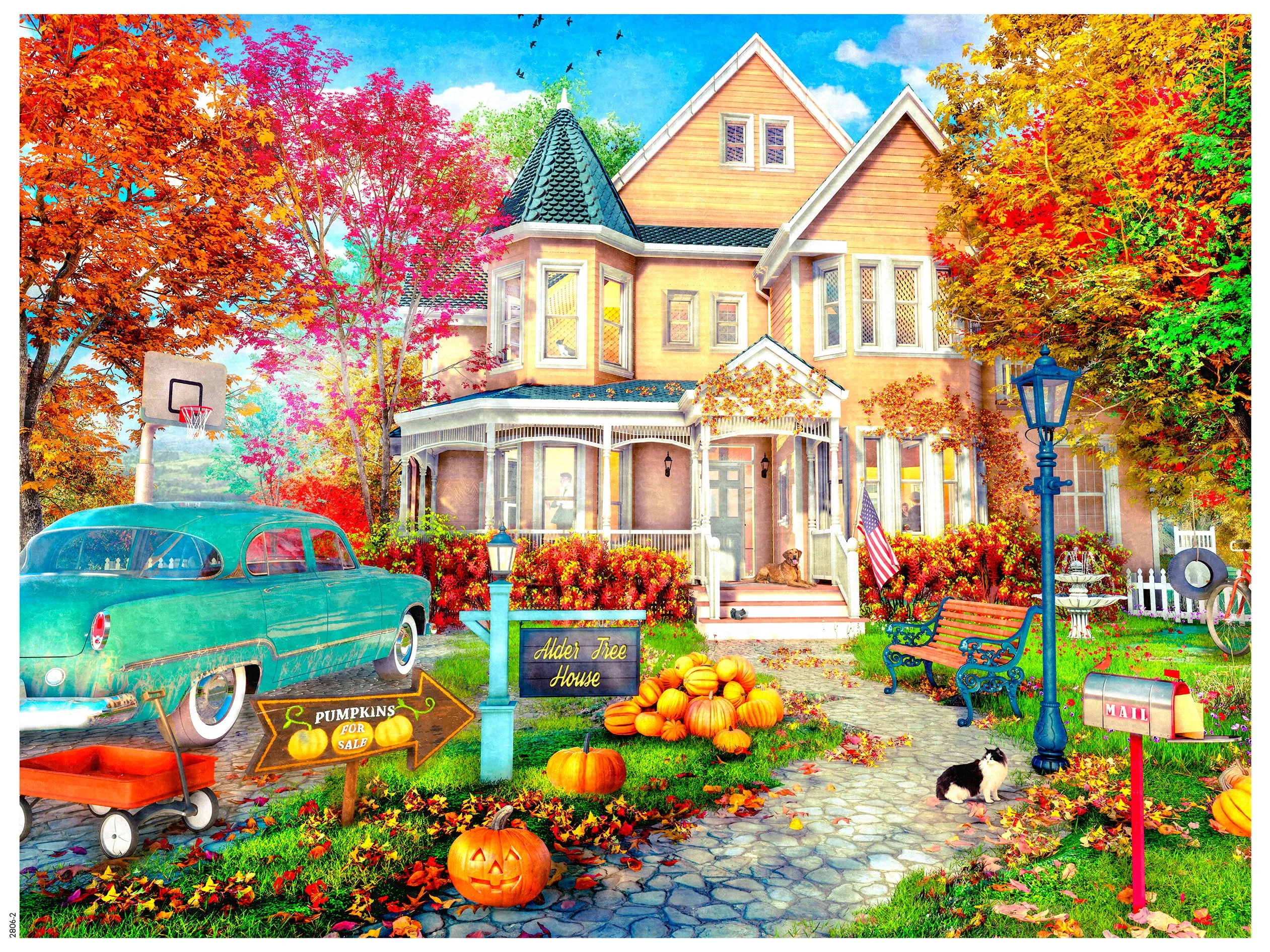 Dominic Davison - Autumn Townhouse - 750 Piece Puzzle