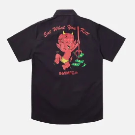 Eat What You Kill  Button Up Shirt Navy