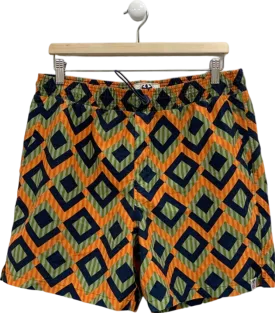 Hunky Trunks Multicoloured Geometric Swim Shorts UK L