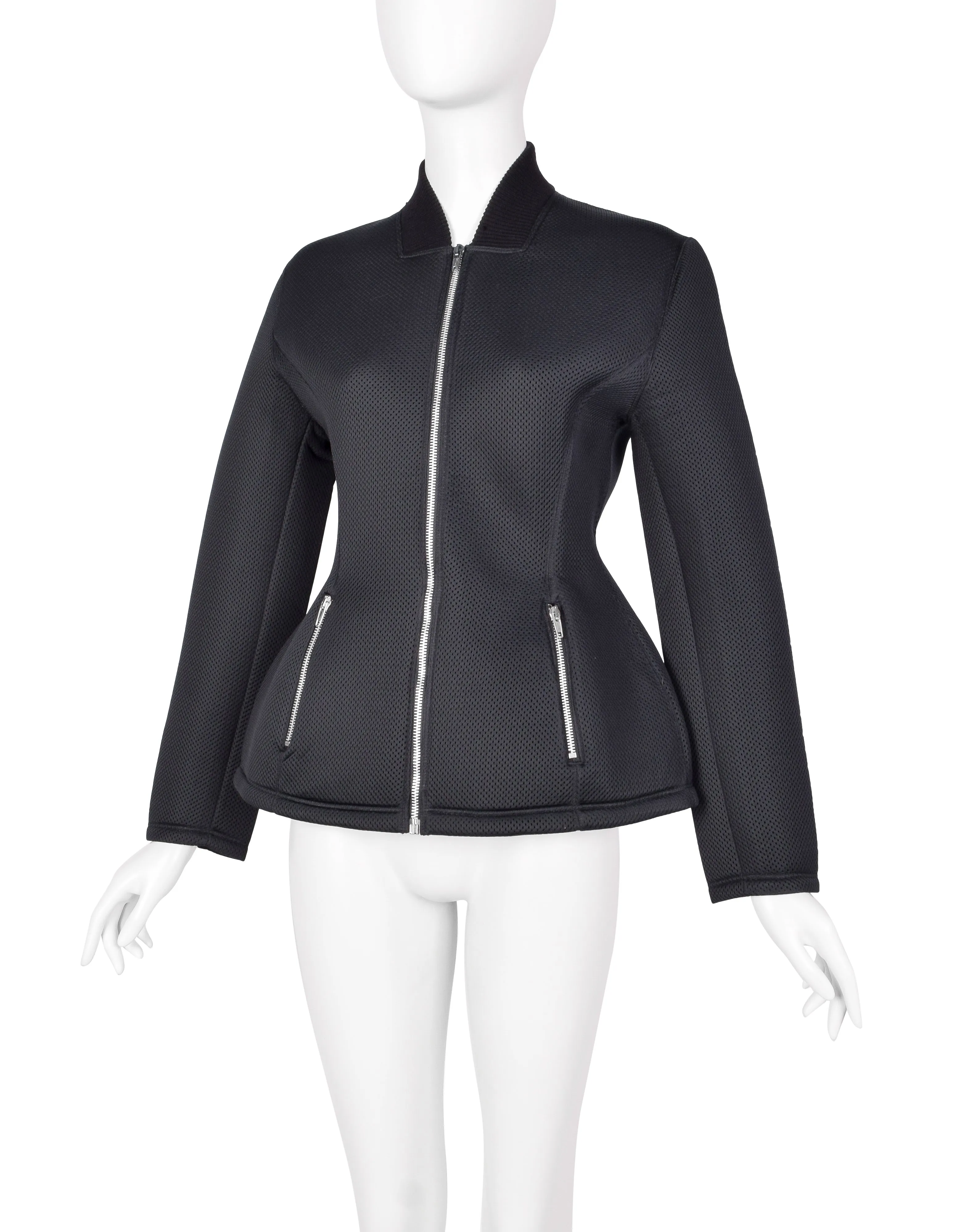Jean Paul Gaultier Vintage AW 1987 Black Sport Mesh Hourglass Jacket