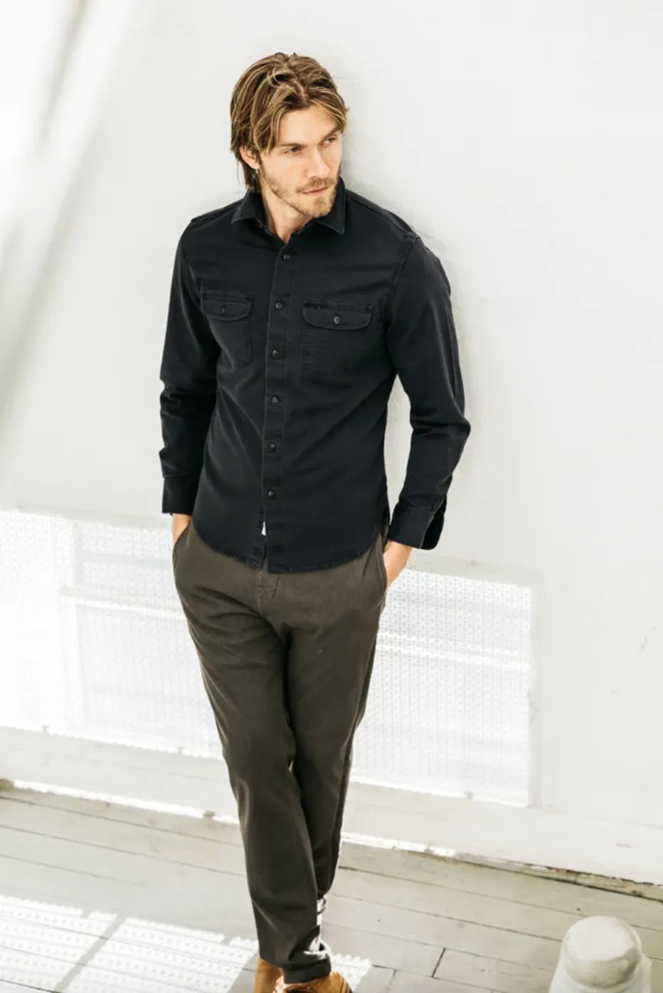 Kato Shirt The Brace LS Oxford St. Black