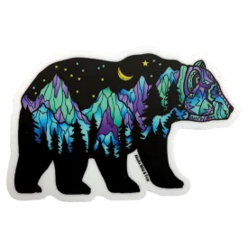 Northern Lights Bear Sticker