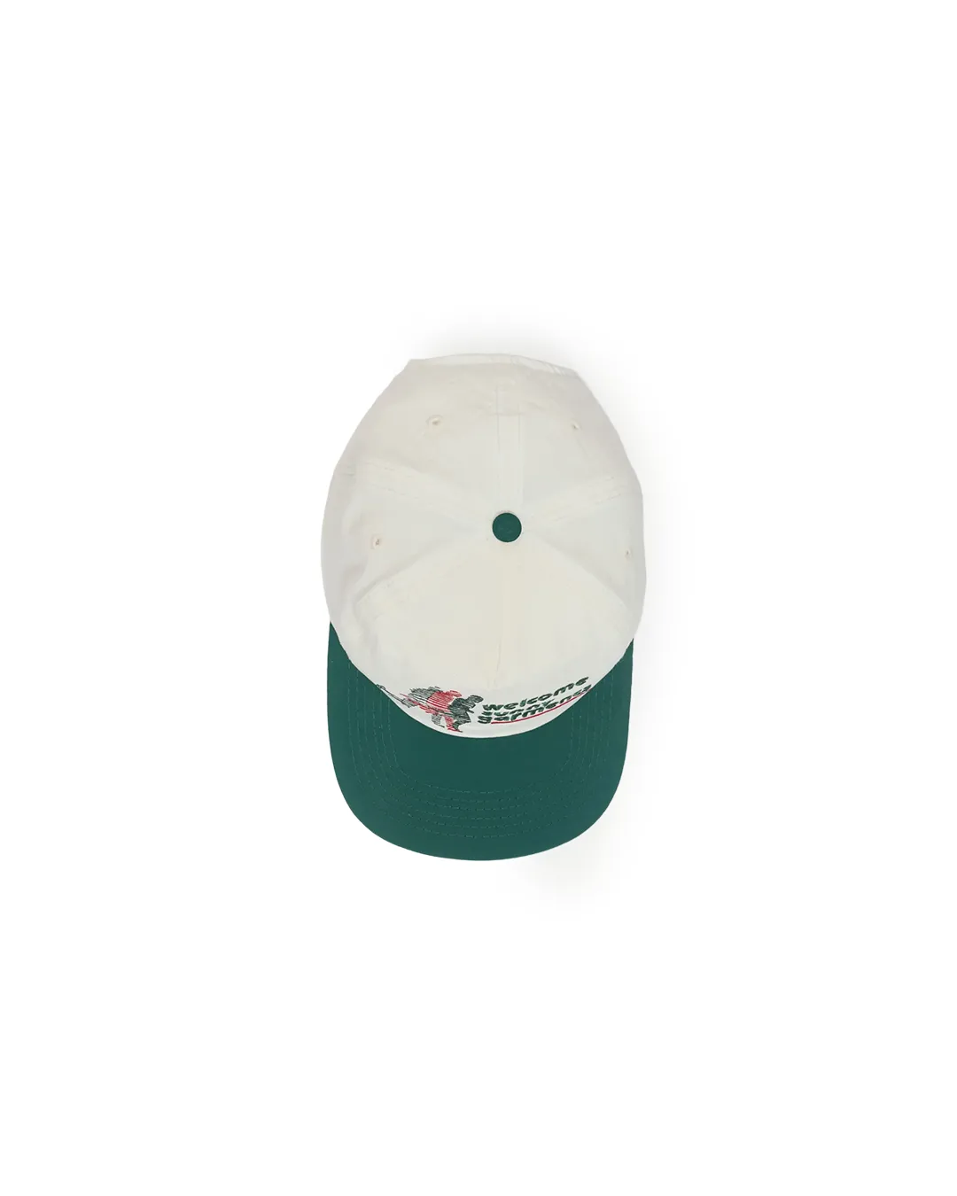 Off-White/Green Marathon Cap