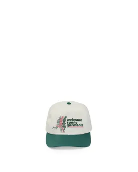 Off-White/Green Marathon Cap