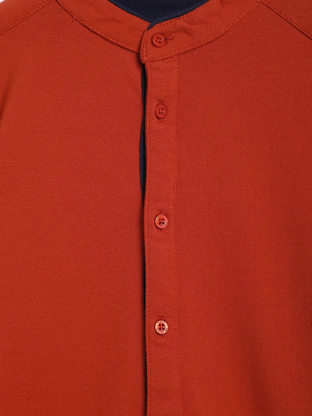 One Friday Rust Solid Shirt