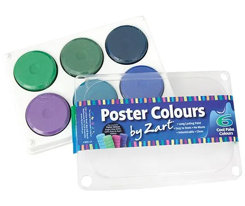 Poster Paint Palette in Cool Tones