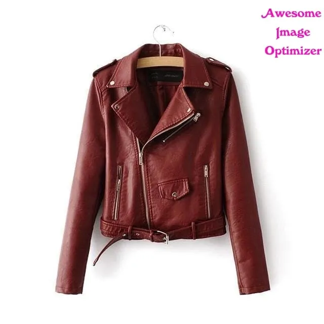 PU Leather Jacket Zipper