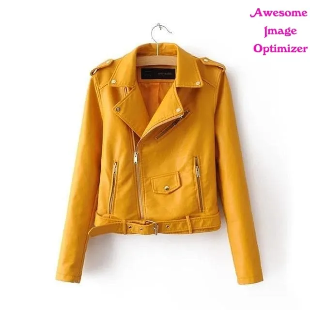 PU Leather Jacket Zipper