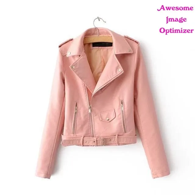 PU Leather Jacket Zipper