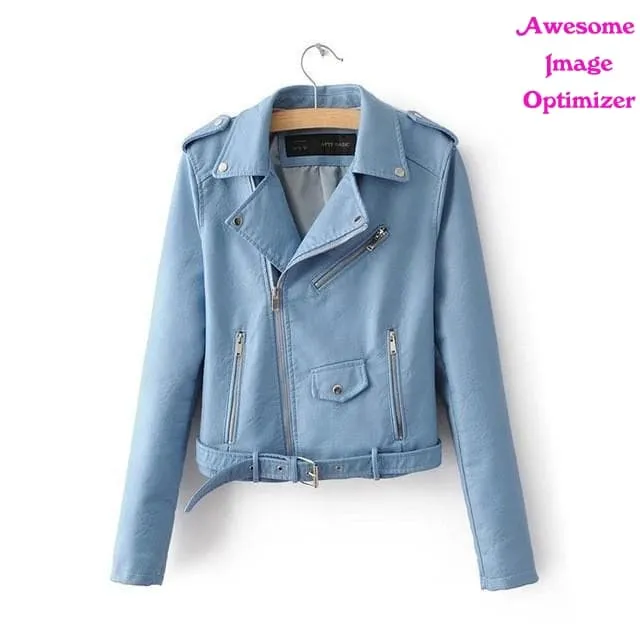 PU Leather Jacket Zipper