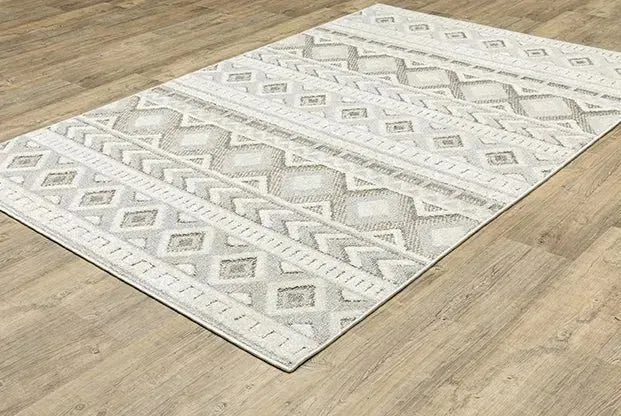 Tangier TAN06 Grey/Ivory Rug